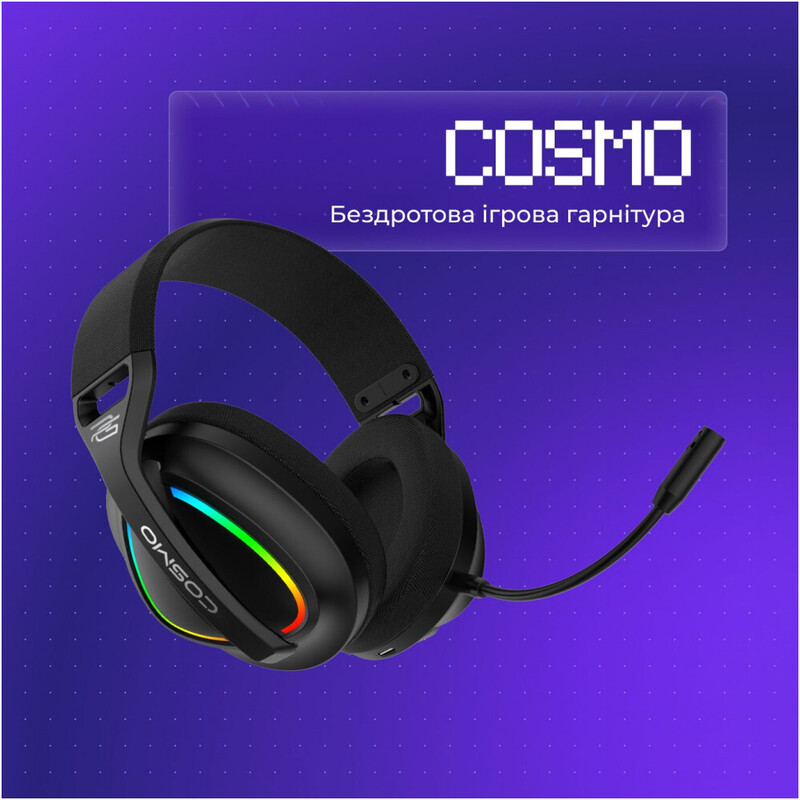 Bluetooth-гарнітура Proove Gaming Cosmo (APP) Black/Purple (WHCS00020016)