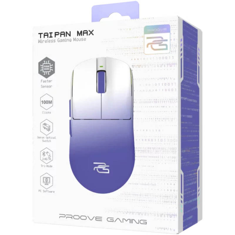 Мышь беспроводная Proove Gaming Taipan Max White/Purple (WMTPM0022017)