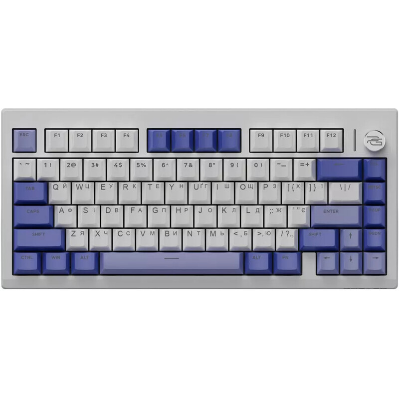 Клавіатура бездротова Proove Gaming Raster (Ukraine Layout) White/Purple (WKRS00022417)