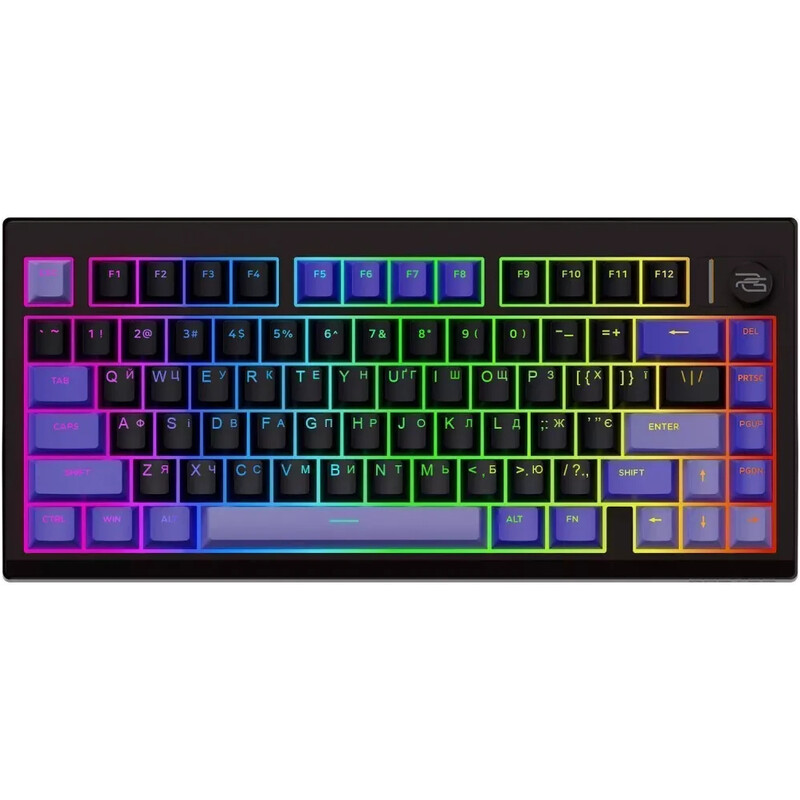 Клавіатура бездротова Proove Gaming Raster (Ukraine Layout) Black/Purple (WKRS00022416)