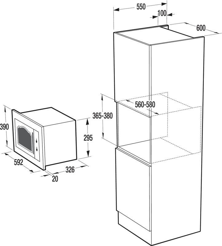 Вбудована мікрохвильова піч Gorenje BM235CLI
