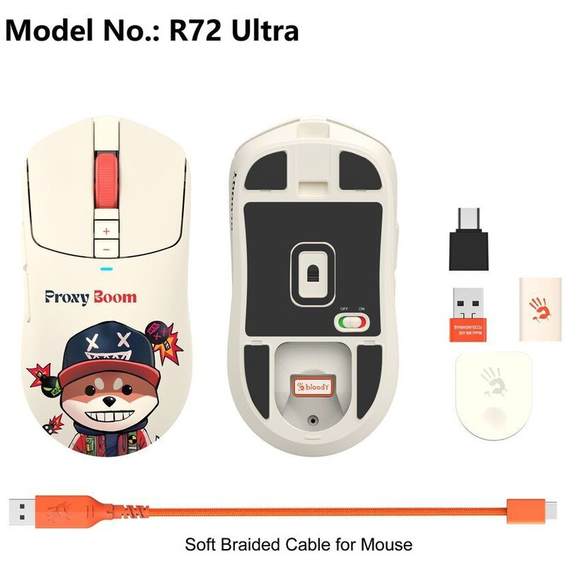 Мышь беспроводная Bloody R72 Ultra Proxy Boom White