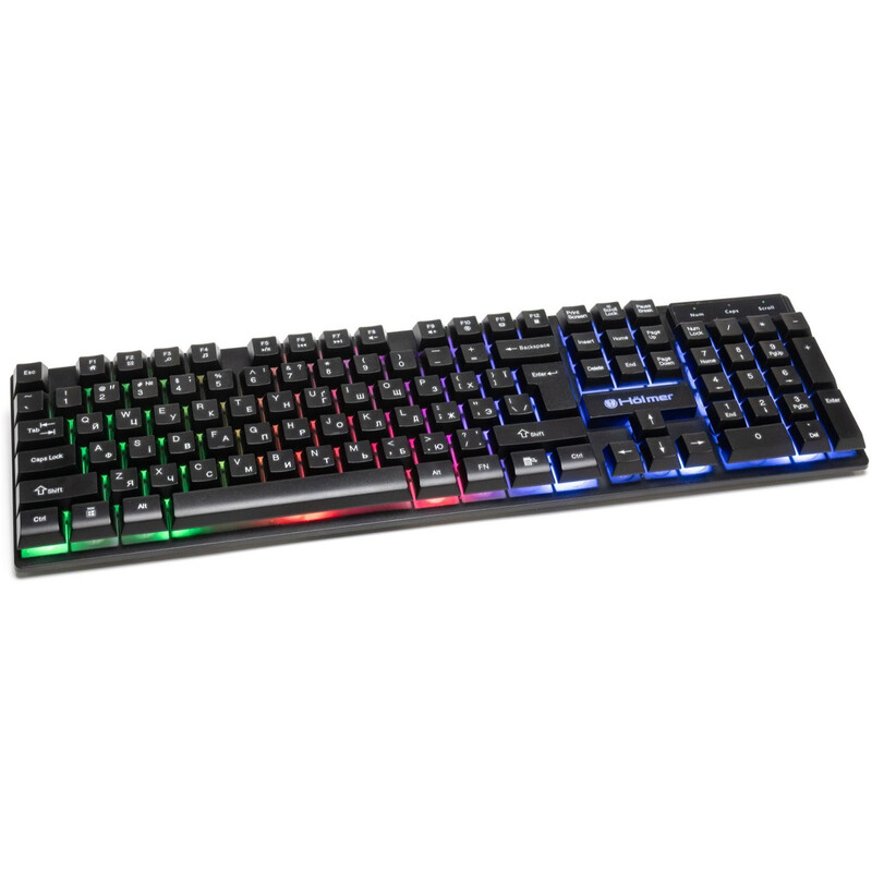 Клавіатура Holmer RGB Backlight USB UA Black (K-01GS)