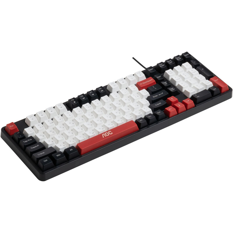 Клавіатура AOC GK116H1 LED USB UA White/Red/Black (GK116H1/97)