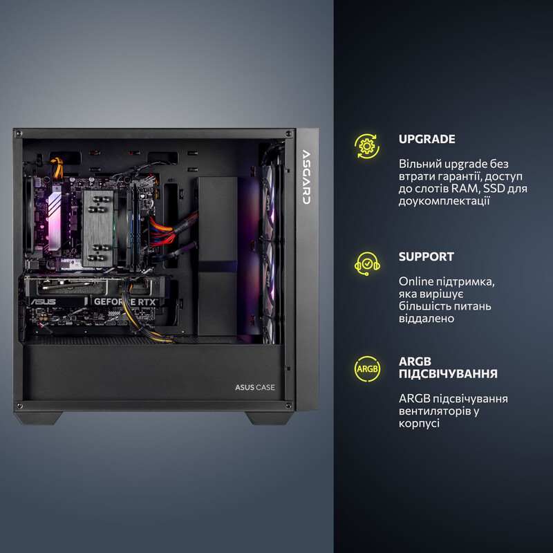 Комп`ютер ASGARD CREATOR RTX 5060 Ti 16GB / Core i5-14400F / DDR5 32GB / SSD 1TB (ASG-C-5060T16-7875)