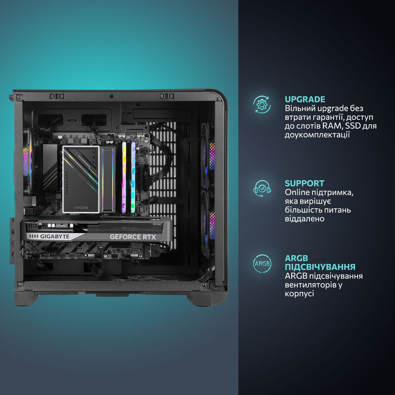 Игровой компьютер ASGARD GAMER RTX 5060 Ti 16GB / Ryzen 5 7500F / DDR5 32GB / SSD 1TB / Win11 Home (ASG-G-5060T16-7881W)