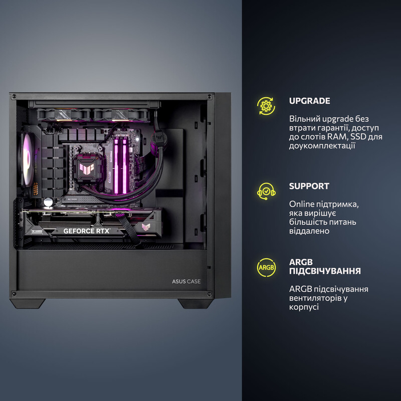 Комп`ютер ASGARD CREATOR RTX 5060 Ti 16GB / Core i5-13400F / DDR5 32GB / SSD 1TB / Win11 Home (ASG-C-5060T16-7882W)