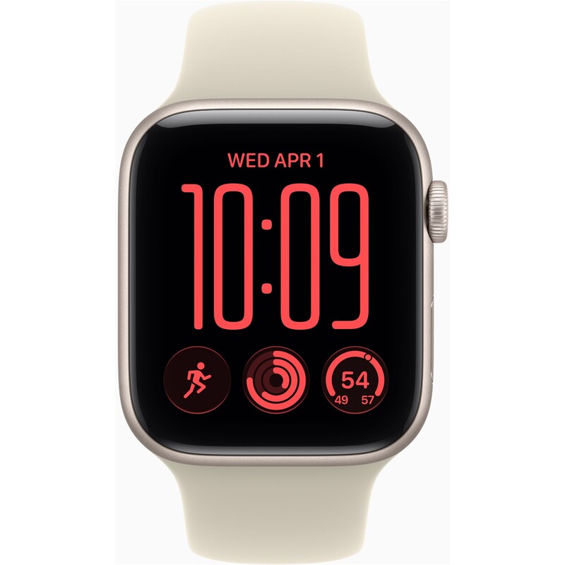 Смарт-годинник Apple Watch SE 3 GPS 44mm Starlight Aluminium Case with Sand Sport Band - M/L (MJL54RK/A)