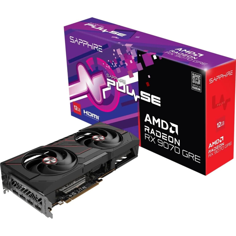 Видеокарта AMD Radeon RX 9070 GRE 12GB GDDR6 Pulse Gaming OC Sapphire (11354-01-20G)