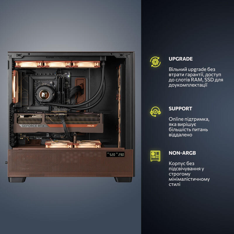 Компьютер ASGARD CREATOR Noctua RTX 5080 / Ryzen 7 9800X3D / DDR5 32GB / SSD 2TB / Win11 Pro (ASG-C-5080-9028W)