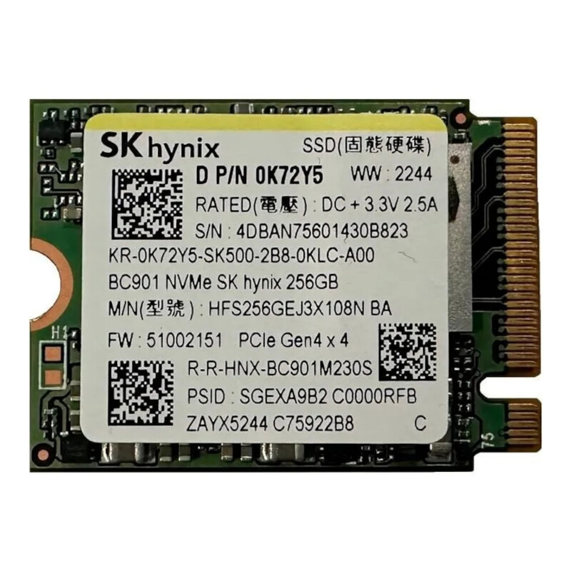 Накопитель SSD 256GB Hynix M.2 2230 PCIe 3.0 x4 3D NAND TLC (HFS256GEJ9X108N)