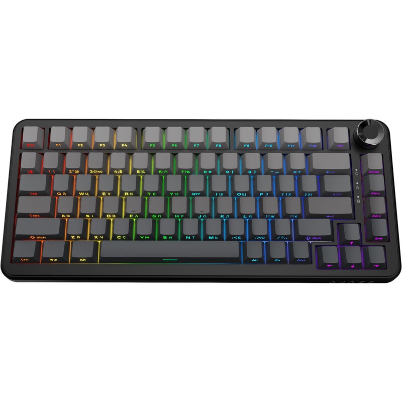 Клавіатура бездротова Ajazz AK820 Max Plus White Birch Switch Black Gradient (AK820-MAX-WB-S-G)