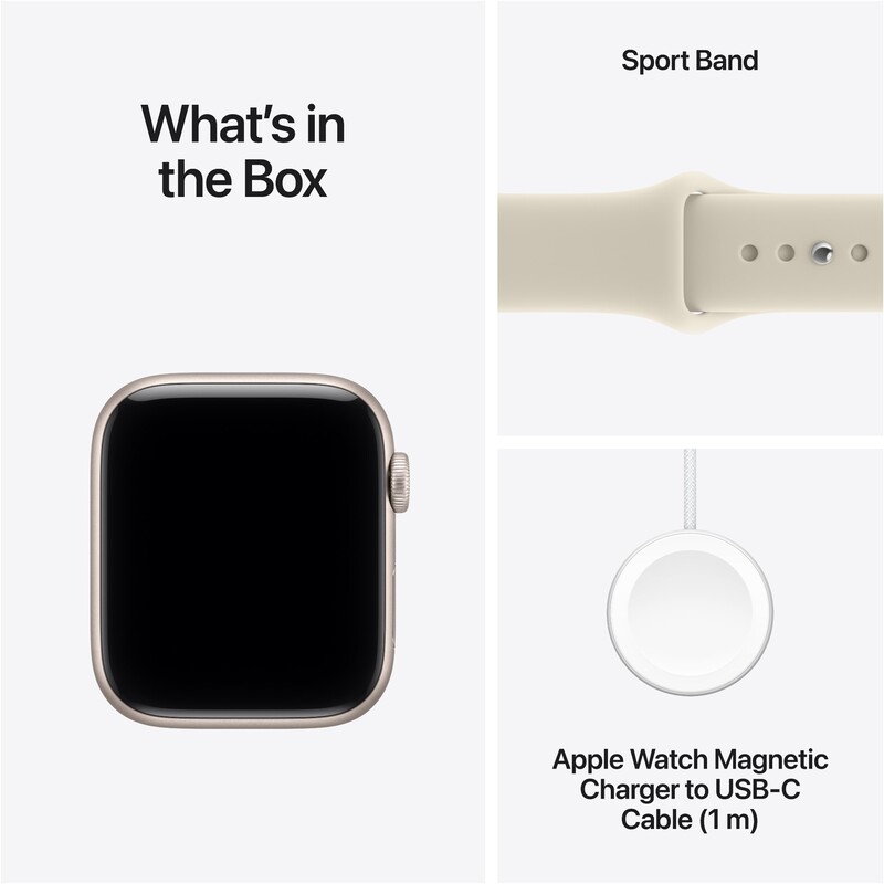 Смарт-годинник Apple Watch SE 3 GPS + Cellular 44mm Starlight Aluminium Case with Sand Sport Band - M/L (MJLN4RK/A)