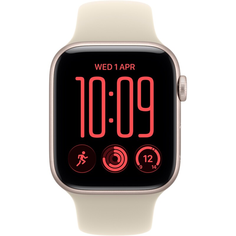 Смарт-годинник Apple Watch SE 3 GPS + Cellular 44mm Starlight Aluminium Case with Sand Sport Band - M/L (MJLN4RK/A)