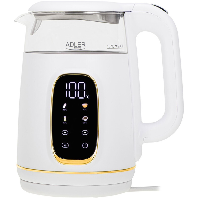 Электрочайник Adler AD 1305 White/Gold