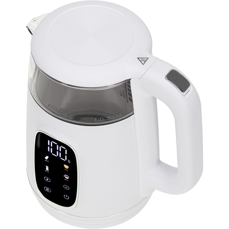Электрочайник Adler AD 1305 White/Silver