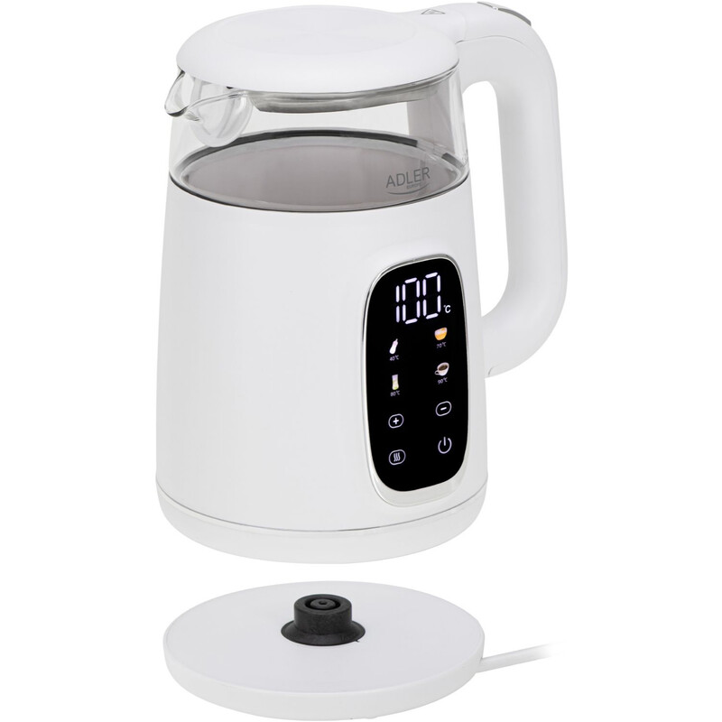 Электрочайник Adler AD 1305 White/Silver