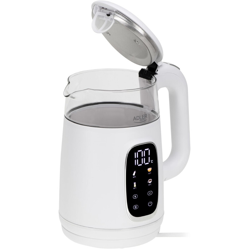 Электрочайник Adler AD 1305 White/Silver
