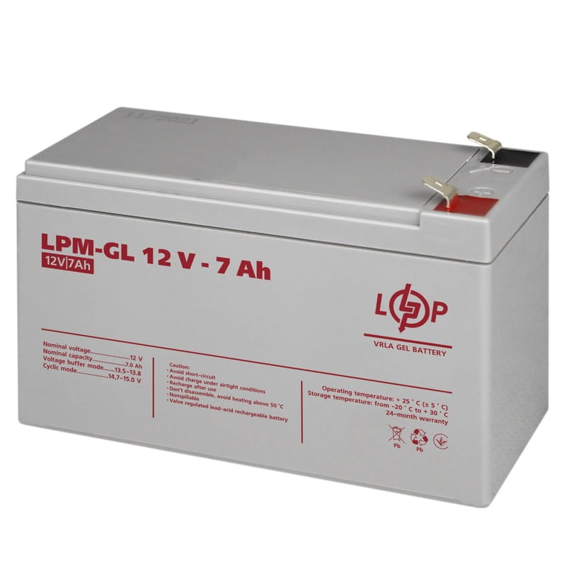 Аккумуляторная батарея LogicPower 12V 7AH (LPM-GL 12 - 7 AH) GEL