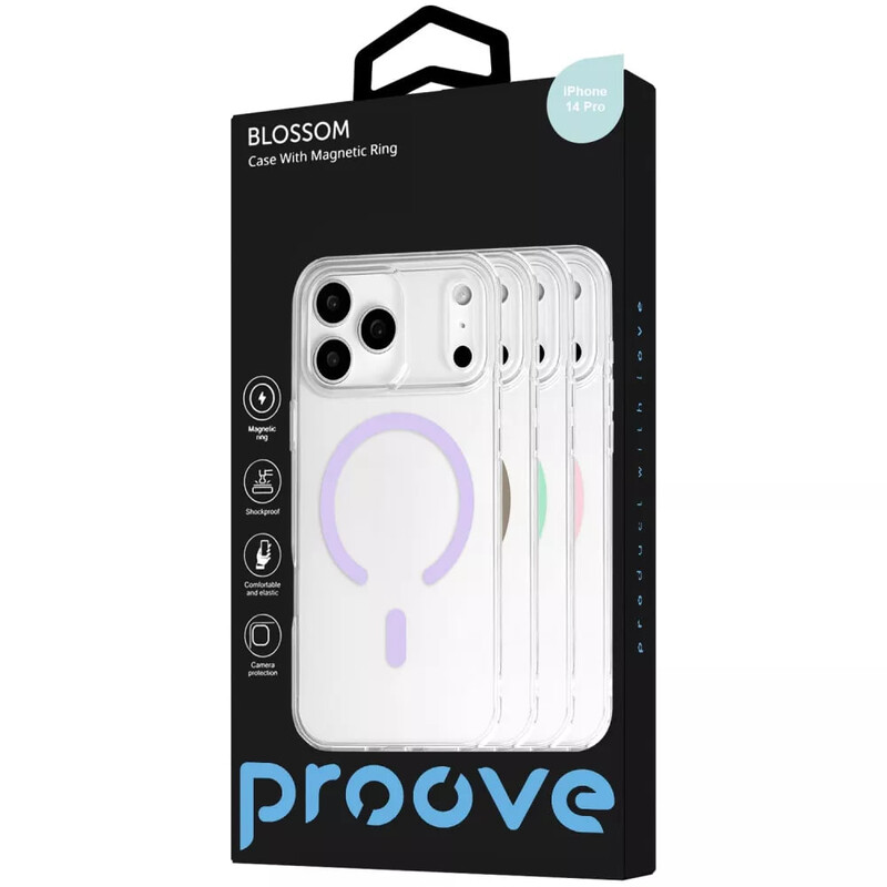 Чохол-накладка Proove Blossom Case with Magnetic Ring для Apple iPhone 14 Pro Pink (2003000235005)