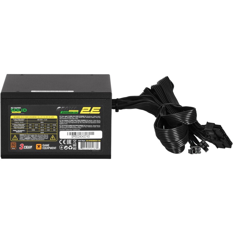 Блок живлення 2E Gaming Solid Power (2E-SP650BRSM-120) 650W