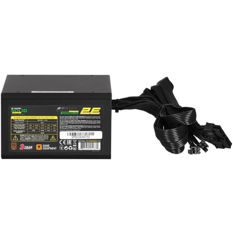 Блок живлення 2E Gaming Solid Power (2E-SP650BRSM-120) 650W