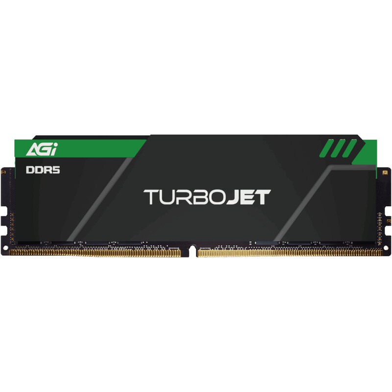 Модуль пам`яті DDR5 16GB/6000 AGI TurboJet Heatsink Green lightbar Black (AGI6AVG16UD858-SR)