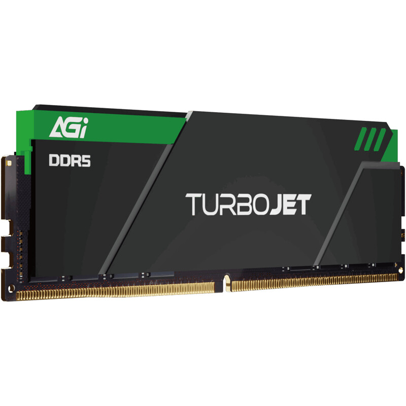 Модуль пам`яті DDR5 16GB/6000 AGI TurboJet Heatsink Green lightbar Black (AGI6AVG16UD858-SR)