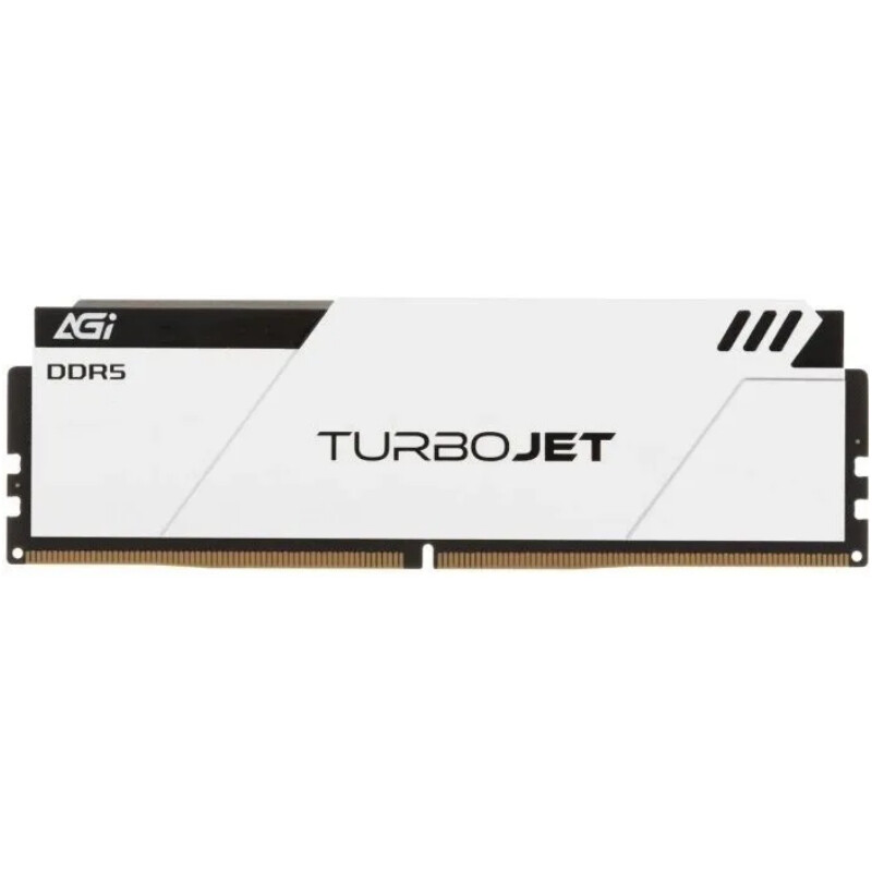 Модуль пам`яті DDR5 16GB/6000 AGI TurboJet Heatsink Black lightbar White (AGI6AVW16UD858-SR)