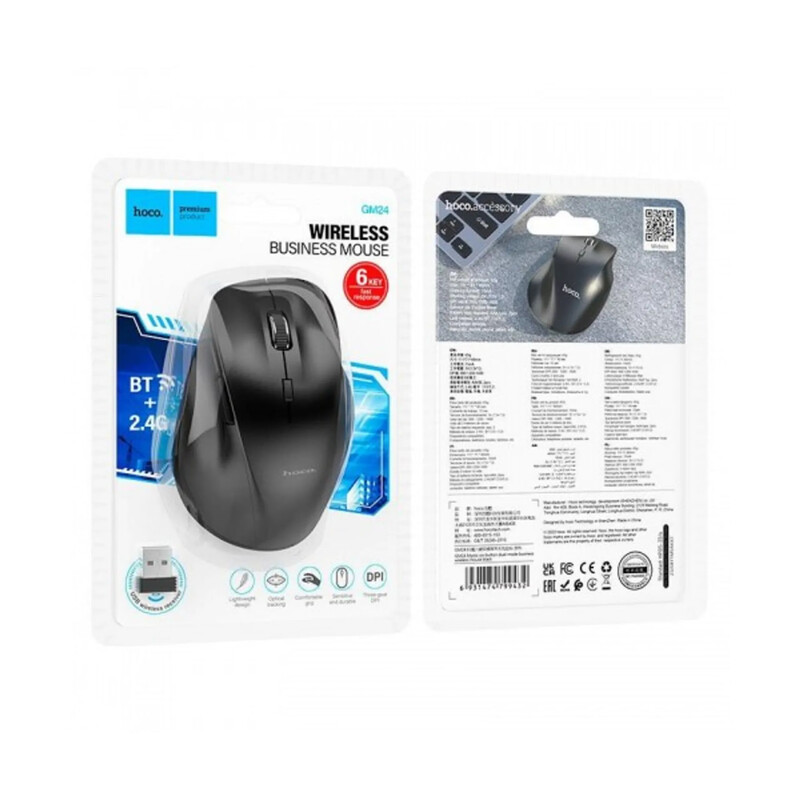 Мышь Hoco GM24 Mystic Black (6931474799432)