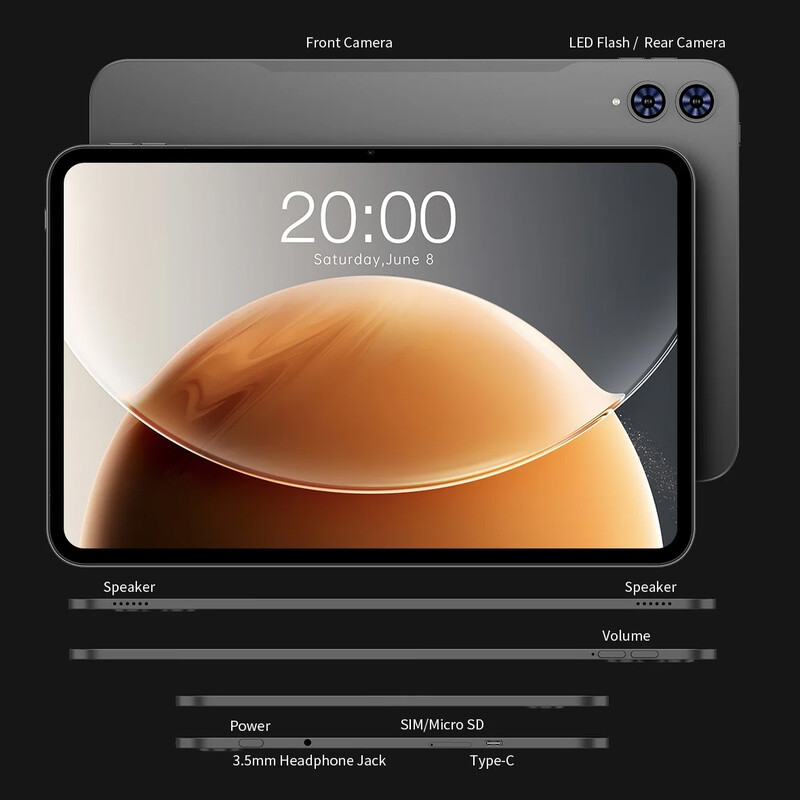 Планшет Teclast T65 6/128GB Space Gray (6940709680148)