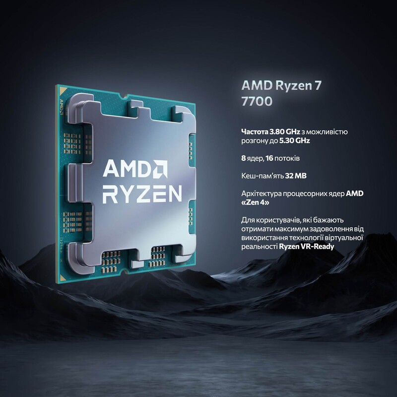 Комп’ютер ASGARD CREATOR POWERED BY ASUS RTX 5070 / Ryzen 7 7700 / DDR5 32GB / SSD 1TB (ASG-C-5070-8008)