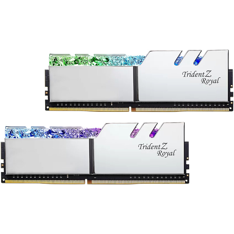 Модуль пам`ятi DDR4 2х16GB/3200 G.Skill Trident Z RGB Royal Silver (F4-3200C16D-32GTRS)