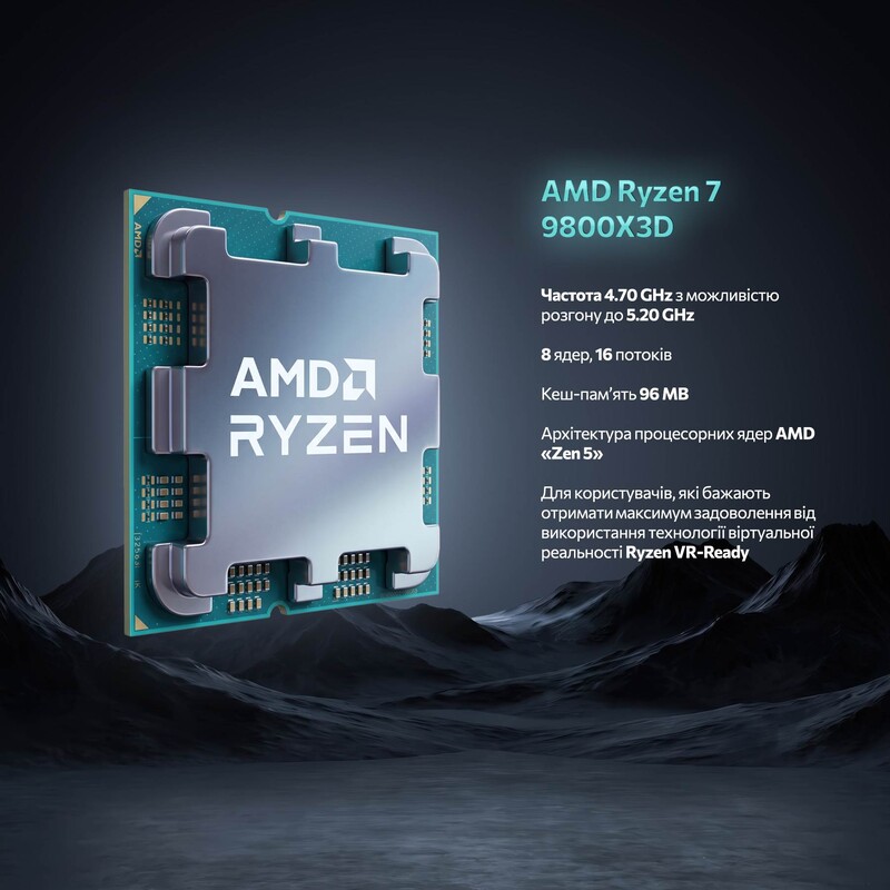 Ігровий комп`ютер ASGARD GAMER POWERED BY ASUS RTX 5090 / Ryzen 7 9800X3D / DDR5 64GB / SSD 2TB / Win11 Home (ASG-G-5090-8020W)