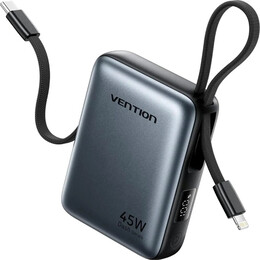 Універсальна мобільна батарея Vention 10000mAh 45W Grey (FKMH0)