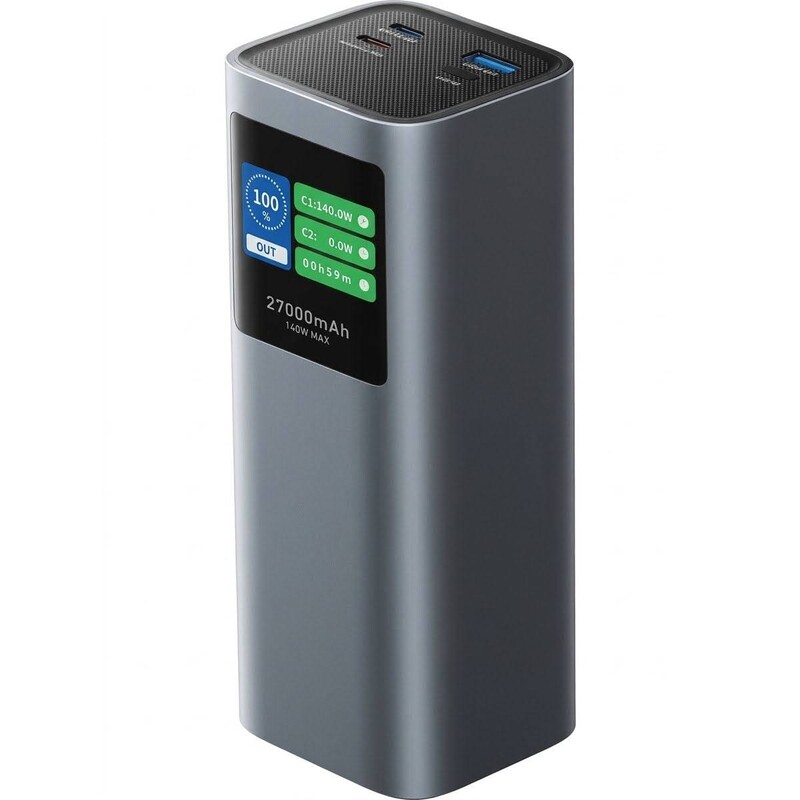 Універсальна мобільна батарея Vention 27000mAh 140W Grey (FKEH0)
