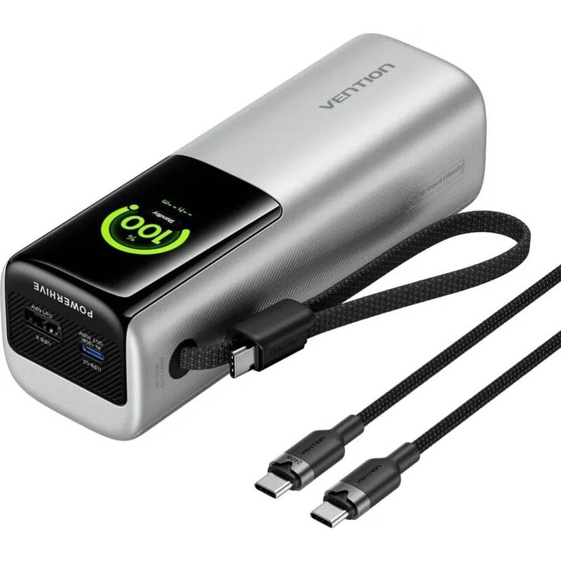 Універсальна мобільна батарея Vention 27000mAh 200W Silver (FKGI0)