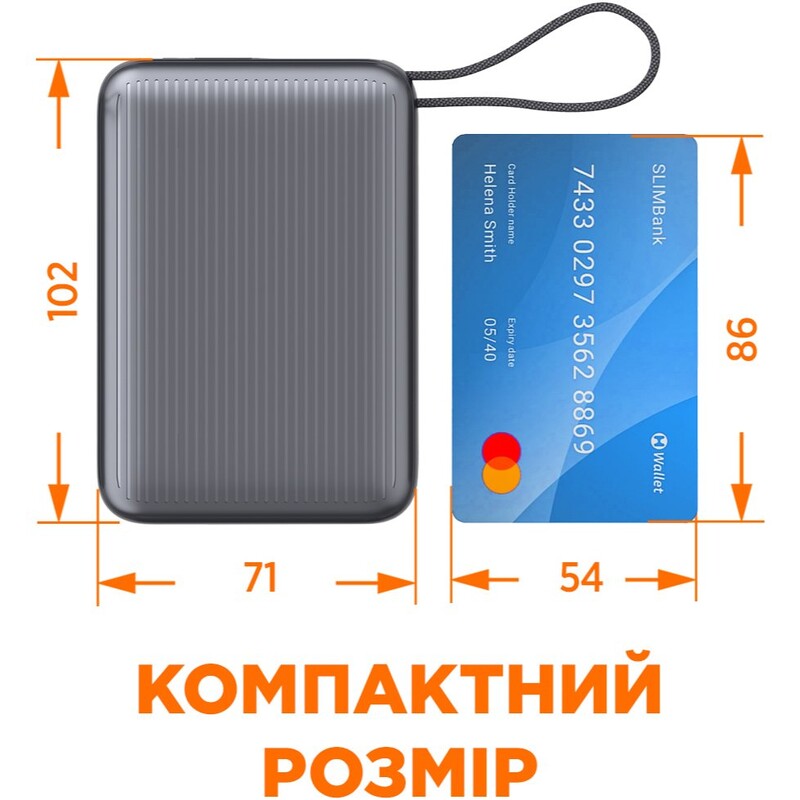 Універсальна мобільна батарея Sigma mobile X-Power SI20A5QLX 20000mAh Grey