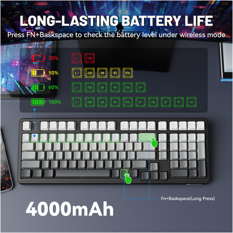 Клавиатура Attack Shark X98 Moonlight Night (X98ML_AS)