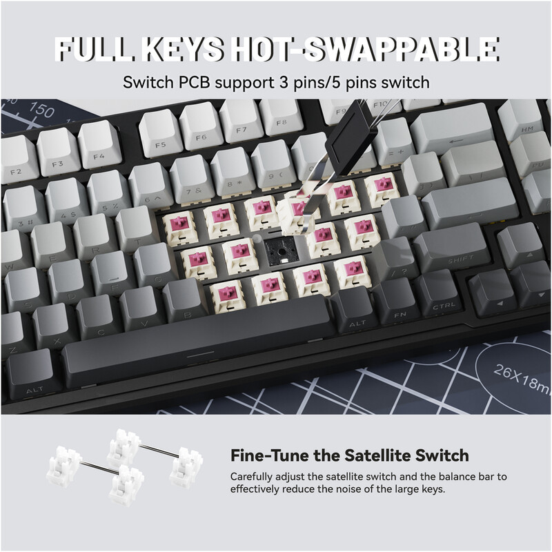 Клавиатура Attack Shark X98 Moonlight Night (X98ML_AS)