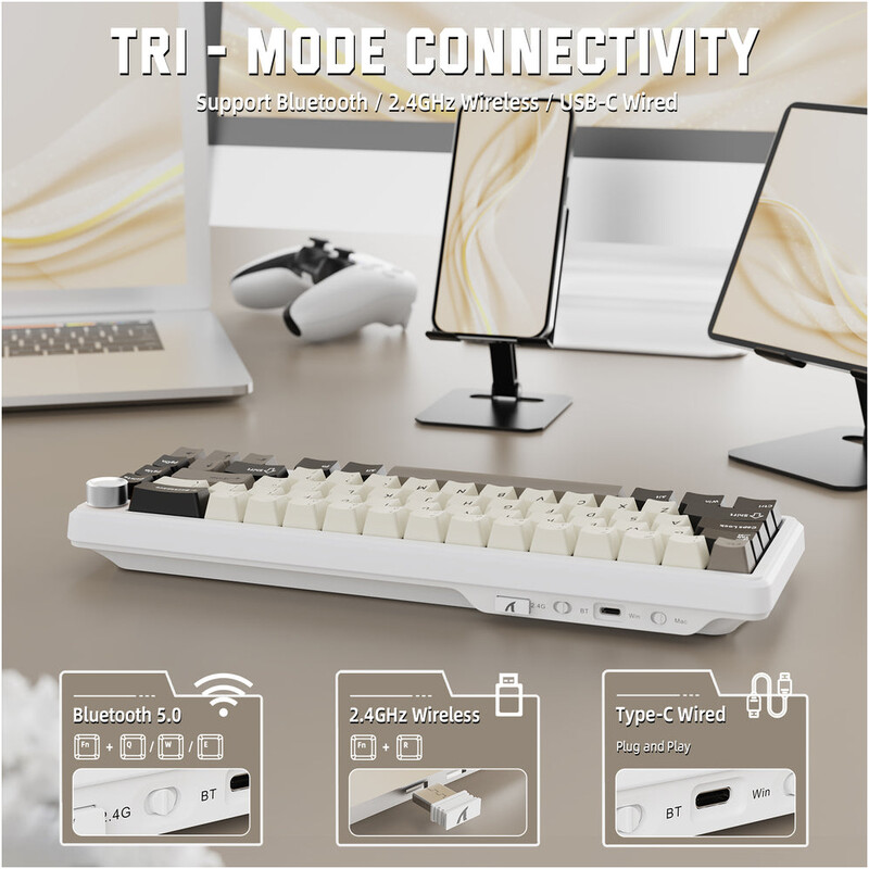 Клавиатура Attack Shark X66 Cheese White (X66CW_AS)