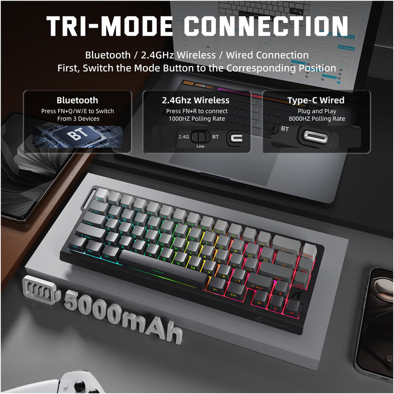 Клавіатура Attack Shark X68 Pro HE Moonlit Night (X68PROHEML_AS)
