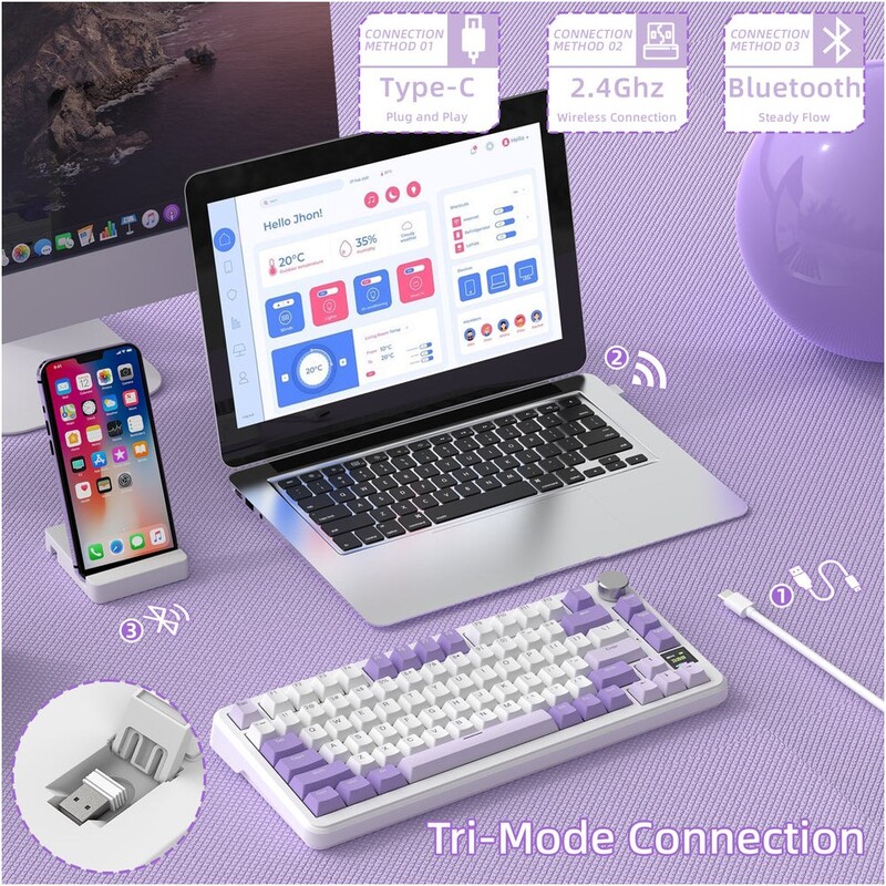 Клавиатура Attack Shark X85 Pro Lavender (X85PROL_AS)
