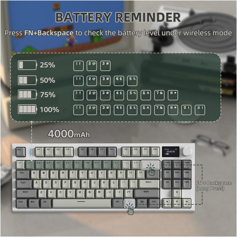 Клавиатура Attack Shark K86 Business Gray (K86BG_AS)