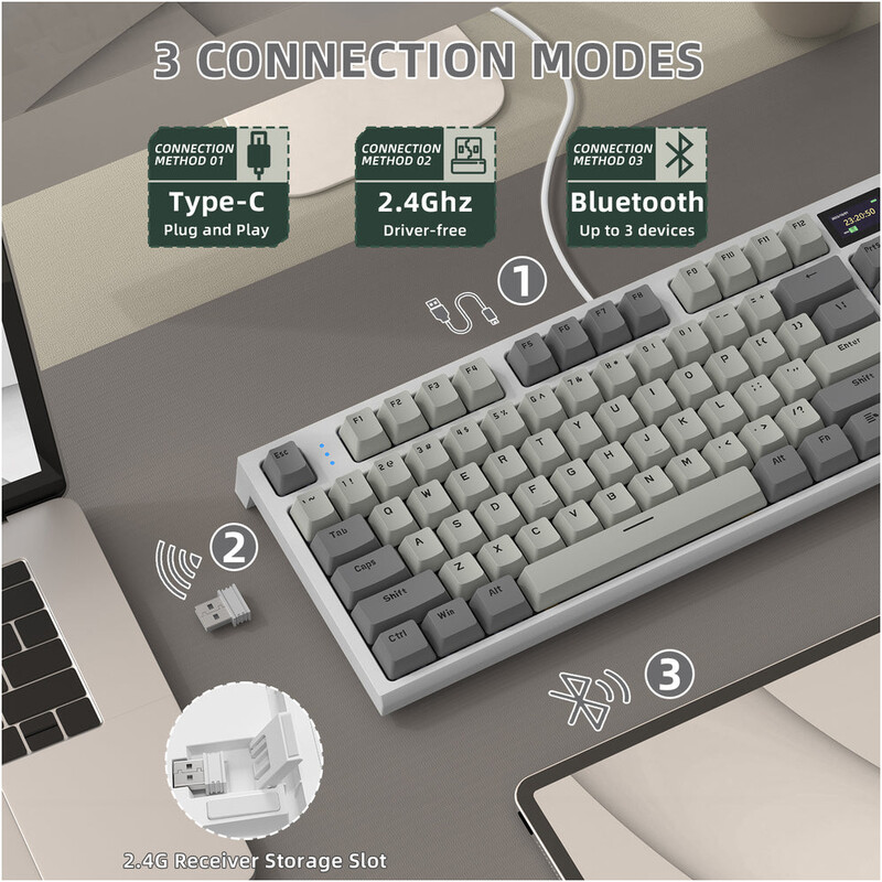 Клавиатура Attack Shark K86 Business Gray (K86BG_AS)