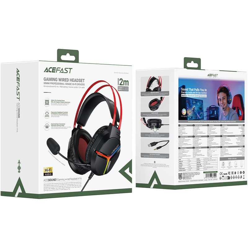 Гарнітура Acefast H16 Black (6974316287025)