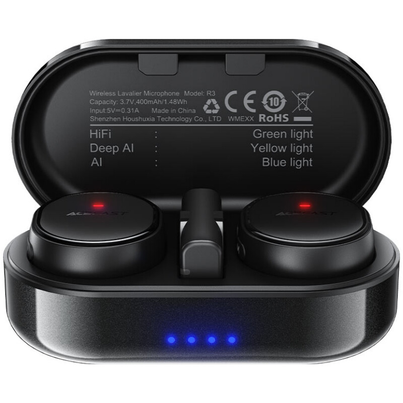 Микрофон Acefast R3 Dual-mic Type-C Black (6974316285847)