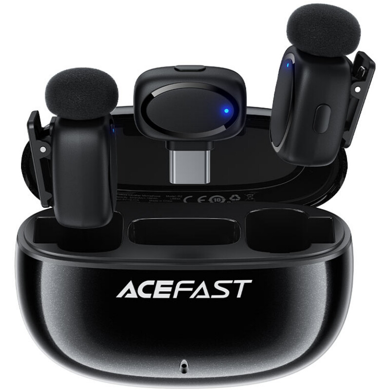 Микрофон Acefast R2 Dual-mic Type-C Black (6974316284901)