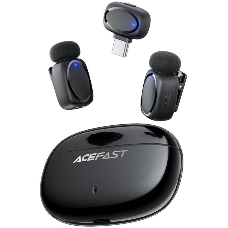 Микрофон Acefast R2 Dual-mic Type-C Black (6974316284901)