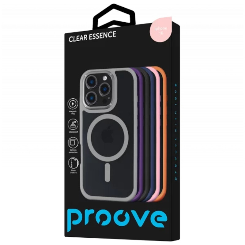 Чохол-накладка Proove Crystal Case with Magnetic Ring для iPhone 16 Pink Sand (2003000223590)